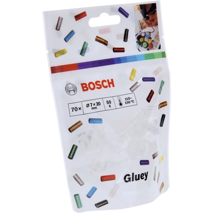 Bosch Gluey-stiften Transparant - 7 mm 20 mm - 70 stuks