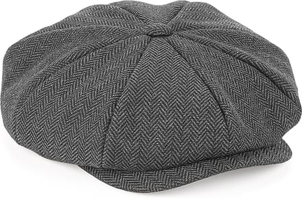 Beechfield 'Heritage Baker Boy Cap' Charcoal Grijs Maat L/XL