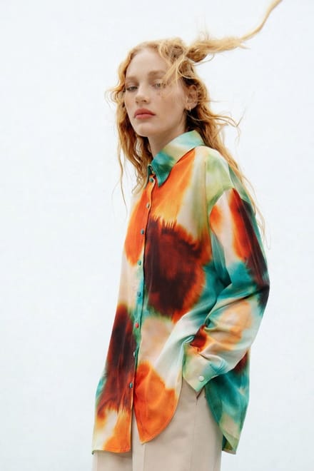 Touché Privé - Blouse met batikprint - Meerkleurig - Dames