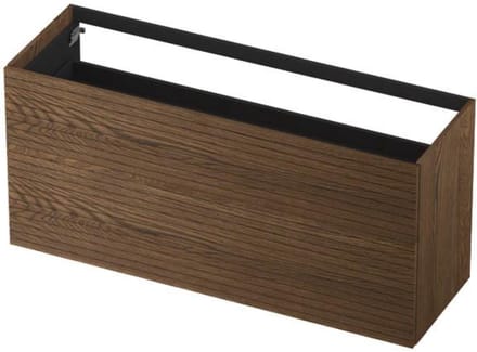 INK - Onderkast 2 Laden Push To Open Horizontaal Gefreesd Bestaande Uit: - 1400x450x650 Mm - Massief Eiken Chocolate