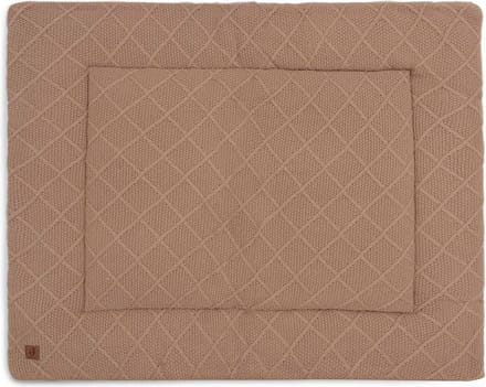 Jollein - Boxkleed 75x95cm - Speelkleed Baby - Check Knit Biscuit