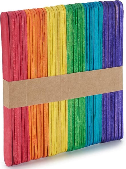 IJslollystokjes XXL - Multigekleurd - Knutselen met kinderen - 50 stuks