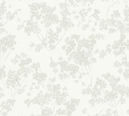 BLOEMETJES BEHANG | Floraal - Wit Groen Grijs - A.S. Création Casual Living