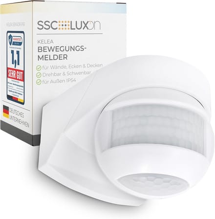Waterdichte Buiten Bewegingsmelder PIR Sensor - Draaibaar voor Plafond, Muur en Hoek - Met Schemersensor
