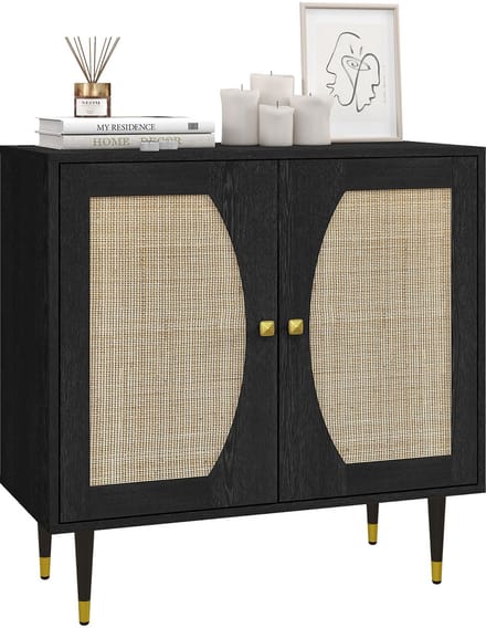 HOMCOM Dressoir - Spaanplaat - 80x38x79cm - Zwart