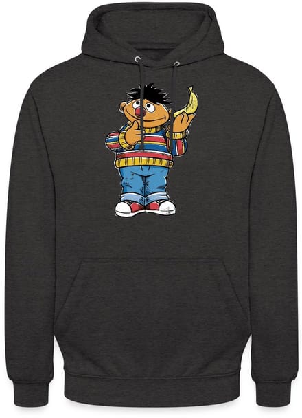 Sesamstraat Ernie Banana Telefoon Hoodie Unisex