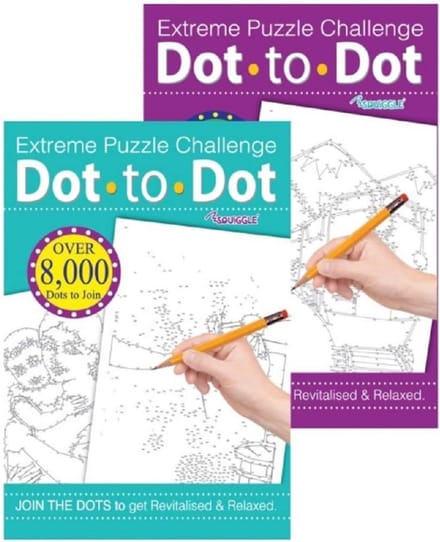 2x Volwassen Puzzelboek - Moeilijke Stippen Verbinden Puzzels A4 Formaat