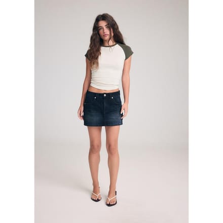 Stradivarius D62 Denim broekrok  PARELGRIJZE DENIM WASSING 34