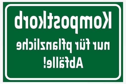 Compostmand Sticker - Afvalsticker GFT - Afval Scheiden - Plantaardig Afval - 400x300 mm - Groen