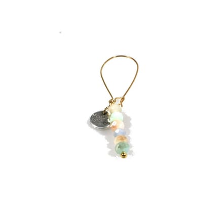 Heaven Eleven - oorbel - Goud kleur oorhanger met pastel