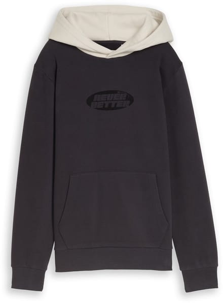 Tom Tailor - Hoodie Sweatshirt met Foto-Print - Maat 152 - coal grey