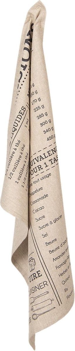 Keukendoek | 50*70 cm | Grijs | 100% Katoen | Clayre & Eef | KT042C.010
