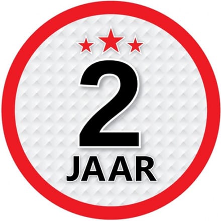 2 jaar leeftijd sticker - rond - Dia 15 cm - 2 jaar verjaardag - jubileum - leeftijd versiering