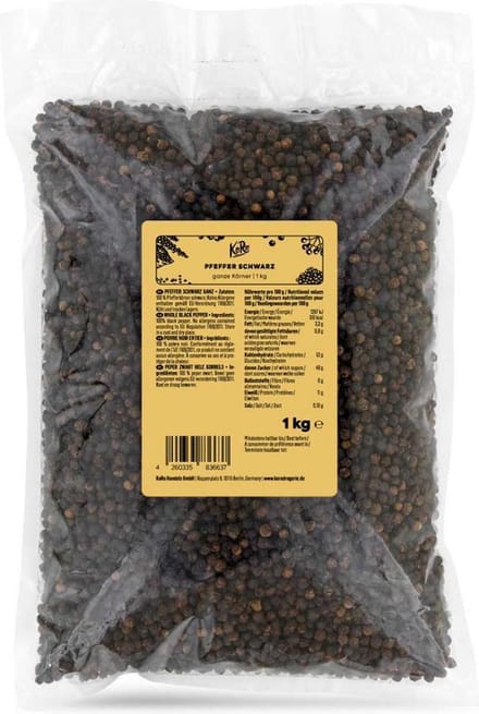 KoRo | Zwarte peper hele korrels 1 kg