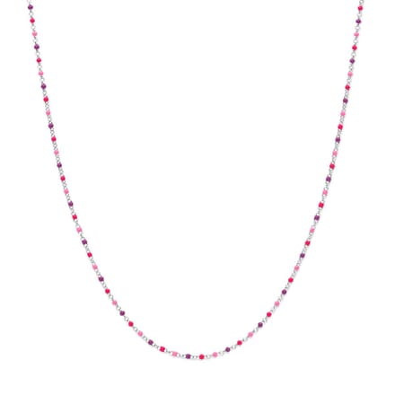 Collier bolletjes gekleurd emaille 36 + 4 cm