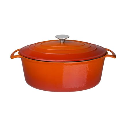 Ovale Braadpan - 6 Liter - Oranje - Vogue GH312 - Horeca & Professioneel