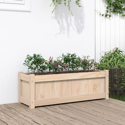vidaXL - Plantenbak - 90x31x31 - cm - massief - grenenhout