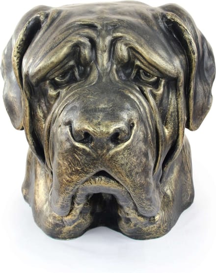 Engelse Mastiff urn hond - hondenbuste en grote hondenkop voor in de tuin
