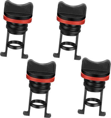 Kajak Afvoerplug Kit - Boot Afsluiters - Waterdicht Maken - Veilige Afdichting - 4 Stuks - Zwart