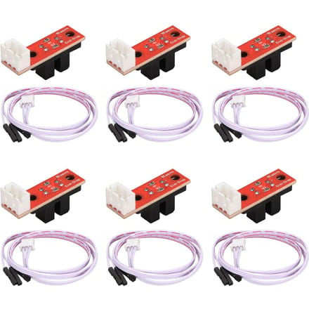 6 Set Optische Eindstop Gevoelig Geluidsvrij 3D Printer Mechanische Optische Eindschakelaar Eindstop 5V white