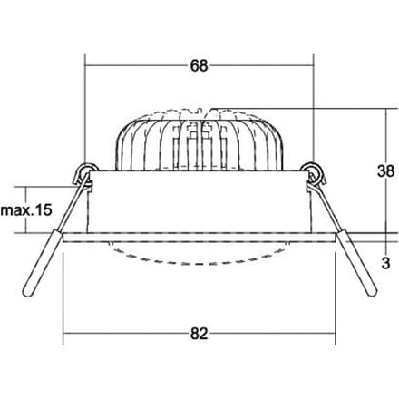 BRUMBERG BB35 RC driver ronde aansluitdoos structuur wit
