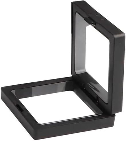 Opbergdoos - Sieraden display - Collecties tonen - 3D zwevend effect - 7cm - Zwart