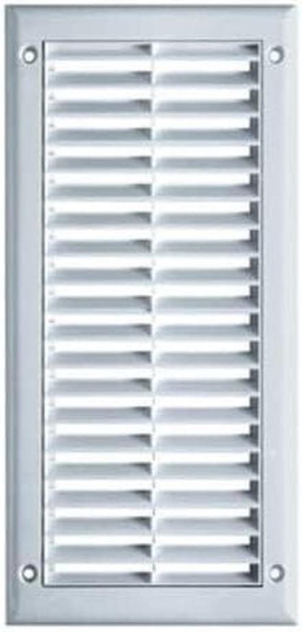 Ventilatierooster Wit - Afdekrooster Ventilatie - Ventilatie Afdekken - Met Vliegengaas - 150 x 310 mm - Wit