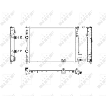 Radiator, motorkoeling NRF 53756