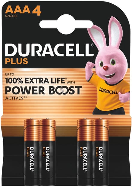 10x Duracell Alkaline Batterijen Mainline Bst AAA 4 stuks