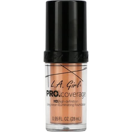 L.A. Girl, Pro Coverage HD Illuminating Foundation, Glm644 Natural, 28Ml(0.95Fl Oz) black