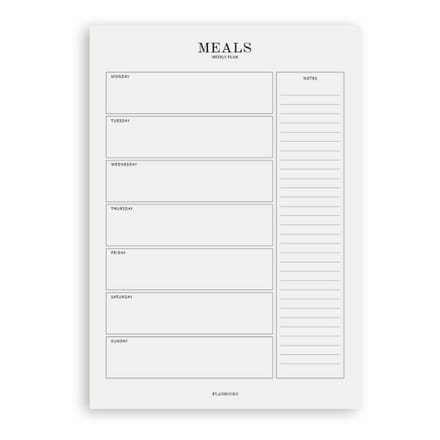Planbooks - Meal Planner - Maaltijd planner - Voedingsplanner - Weekmenu Planner - Notitieblok A4