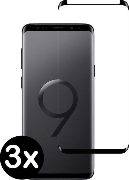 Screenprotector - 3 Stuks - Geschikt voor Samsung Galaxy S9 - Full Cover - Beschermglas - Gehard Glas - Tempered Glass - Screen Protector