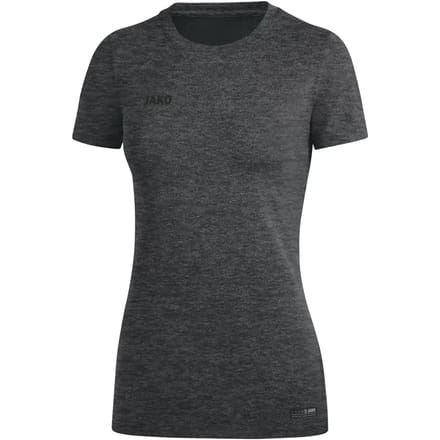 Jako Premium Basics T-Shirt Dames - Antraciet Gemeleerd | Maat: 34