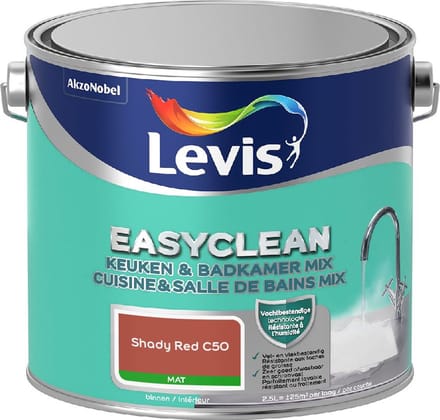 Levis - Easyclean Keuken & Badkamer Mix - Shady Red C50 - Mengverf - 2,5 L
