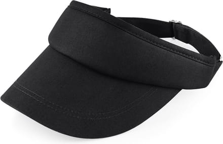 Beechfield - Zonneklep - Zonnepet - Zonnecap - Dames - Heren - Clipsluiting - Verstelbaar - One-size - zwart