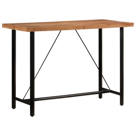 vidaXL - Bartafel - 150x70x107 - cm - massief - acaciahout - en - ijzer