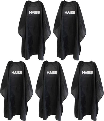 Haibu Essentials Kapmantel met Haaksluiting - Zwart - 5 stuks