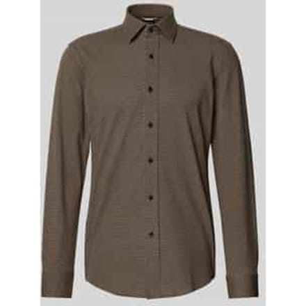 Slim fit zakelijk overhemd van katoenmix, model 'HANK'