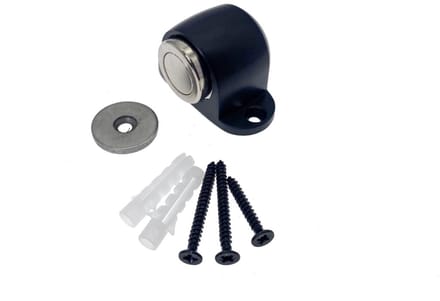 Magnetische deurstopper – zwart – RVS 304