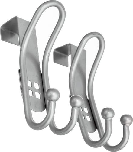 Deurhaak Edelstaal Dubbele 2 stuks - Ophanghaak - Deurhanger - Deurkapstok