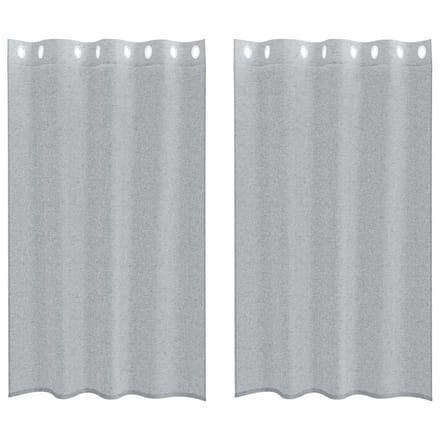 vidaXL Voile Gordijn 2 st Donkergrijs 175 x 140 cm Polyester