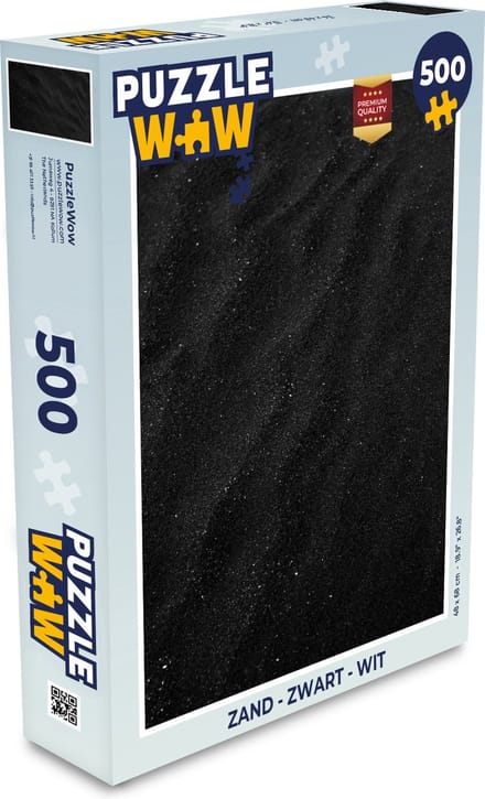 Puzzel Zand - Zwart - Wit - Strand - Legpuzzel - Puzzel 500 stukjes