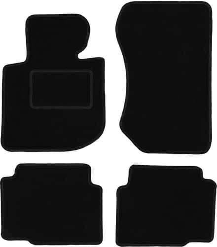 Zwarte veloursmatten voor: BMW 3 E36 compact, coupé, sedan, stationwagen, touring (1991-2000)