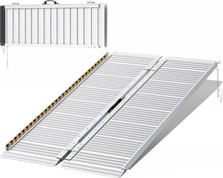 Inklapbare Aluminium Rolstoelhelling 122 cm - Extra Breed en Antislip