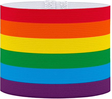Aanvoerdersband "Regenboog" - Maat M