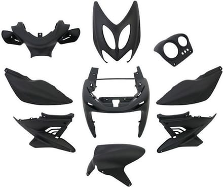DMP plaatwerkset yamaha aerox 9-delig mat-zwart kappenset