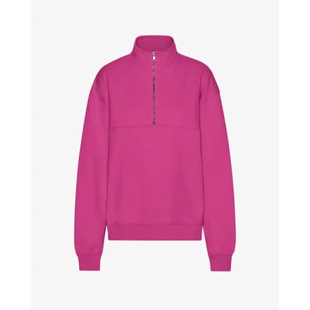 Merino 1/4 zip trui Colorful Standard Magenta Blaze