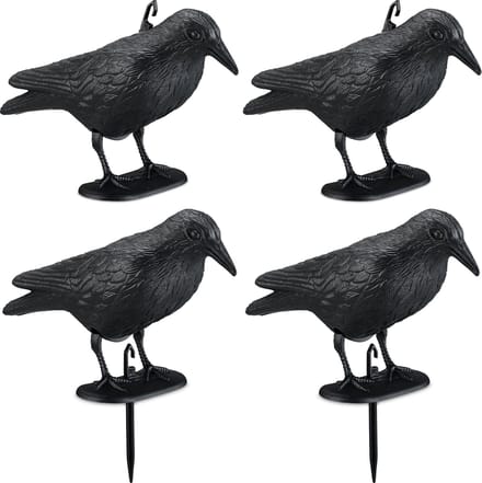 duivenverjager kraai set van 4 - kunststof - vogelverjager duiven - balkon