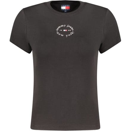 Tommy Hilfiger Zwarte Katoenen Dames T-Shirt