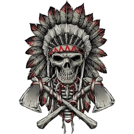 Motorfiets stickers Lethal Threat Renegade Skull